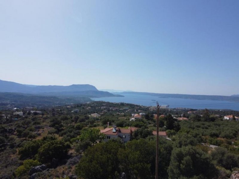 Drapanos Kreta, Drapanos: Rohbau mit Panoramablick auf das Meer und die Berge zu verkaufen Haus kaufen